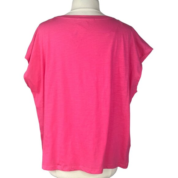 Seven7 Shirt Womens Large Pink Side Gathering New Summer - Picture 3 of 11
